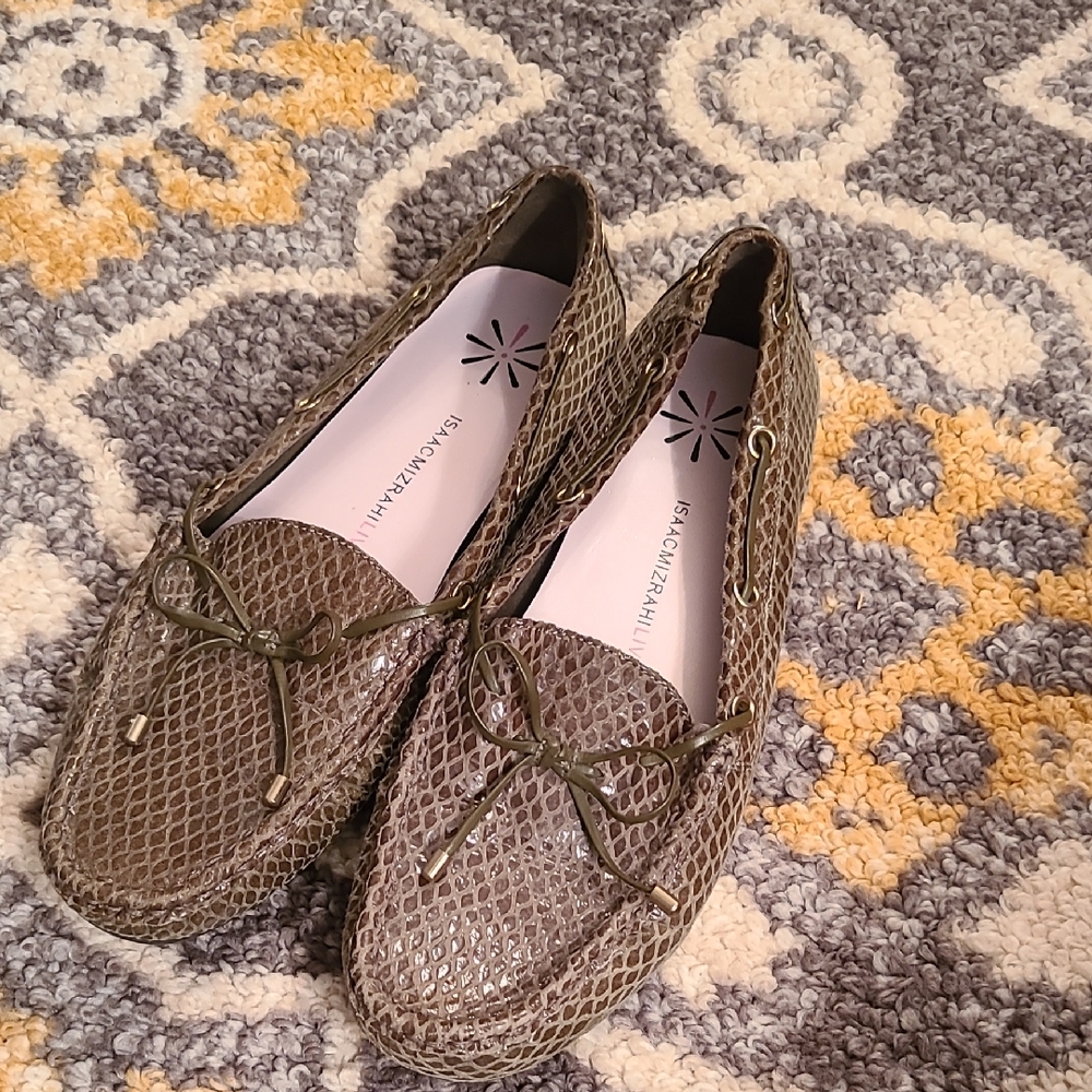 Isaac Mizrahi Live Alligator Print Leather Loafer So Cute And So Comfy 9M
